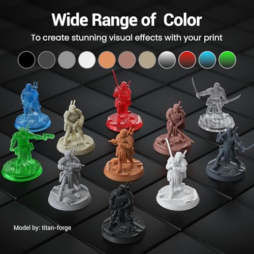 UNIFORMATION HD 3D Printer Resin Standard Fast UV Curing Plant-Based 3D Resin Liquid with High Precision Low Viscosity Suit for SLA/LCD/DLP Printing Miniatures, Garage Kits, HD Grey 1KG Uniformation