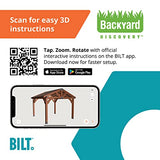 Backyard Discovery Arlington 12x12 All Cedar Gazebo, Walnut, Insulated Steel Roof, Water Resistant, Wind Resistant up to 100 MPH, Withstand 7,886 lbs Backyard Discovery