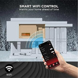 Klysiora Smart Electric Fireplace with Remote Control & Alexa/WiFi, 60 Inch Wall Mount/in Wall Recessed Insert Black Electric Fireplace-13+12 Realistic Ember Color/Flame Options,1500W Heater Klysiora