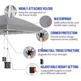 10X20Ft Outdoor Party Tent Gazebo, Waterproof Gazebo Canopy Tent, Heavy Duty Commercial Outdoor Canopy All Season with Storage Bag,Gray TROPOW