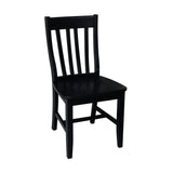 International Concepts Pair of Schoolhouse Chairs Black IC International Concepts