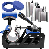 VEVOR Heat Press Machine for T-Shirts - 8 in 1 Heat Press Sublimation Machine with 360° Rotation/Dual-Tube Heating, 12 x 15 Swing Away Heat Press for DIY T-Shirts/Cap/Mugs/Heat Transfer Projects,Blue VEVOR