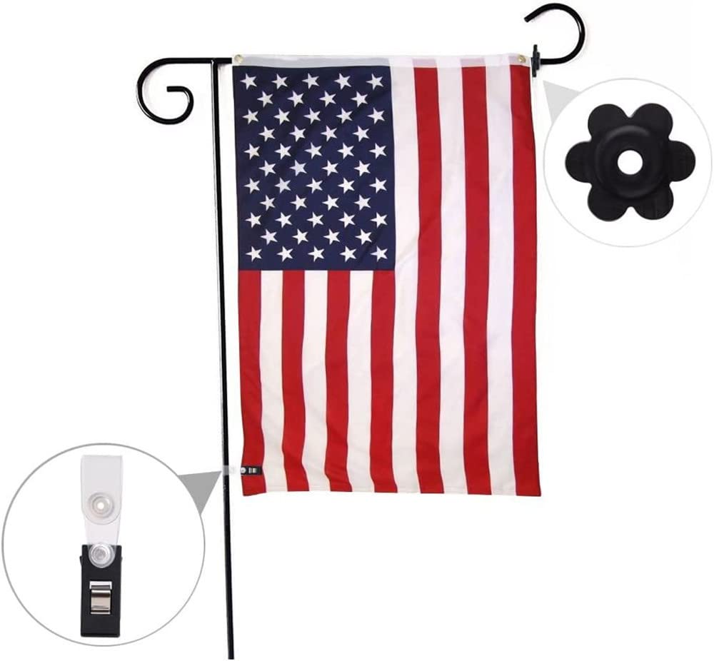 Blank Sublimation Garden Flag 12" x 18" DIY Lawn Flags Polyester Outdoor Single-sided Flag with Free Anti-Wind Clip and Stopper Yard Flag for Garden Or Yard Decoration（ 10 Pack）