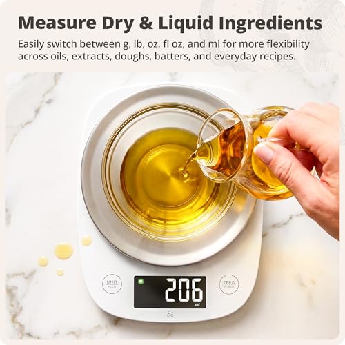 Greater Goods Digital Kitchen Scale for Baking – Food Scale with Gram & Ounce Measurements, Easy Tare & Stable Readings, Precision Scale for Sourdough Bread, Baking & Cooking, 11 lb Capacity