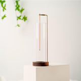 Incense Holder for Sticks, Anti-Ash Flying Incense Burner with 30 Incense Sticks, Detachable Glass Ash Catcher (Wood, Brown) GARMOLY