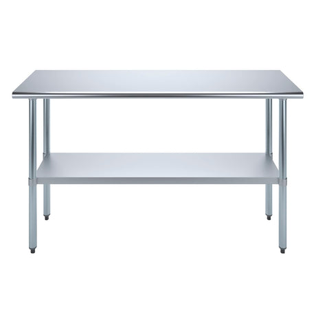 AmGood 18" X 60" Stainless Steel Work Table | Metal Kitchen Food Prep Table | NSF AmGood
