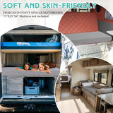 Breling Fitted Sheet (Sheet Only) Compatible with Milliard Trifold Mattress Folding Mattress Fitted Microfiber Bedsheet for Camp Bunk Rvs Bed(Light Gray,Single,4'') Breling