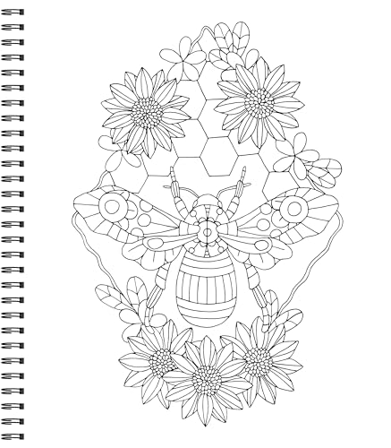 Large Print Easy Color & Frame - Flowers (Stress Free Coloring Book) WoodArtSupply