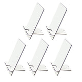 MR.R 5 Pieces Sublimation Blanks Cell Phone Stand Holder MDF Sublimation Desktop Phone Holders Smartphone Tablet Stands DIY Portable Craft Phone Bracket for Table Nightstand Home Office MR.R