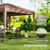 Outsunny 10' x 20' Pop Up Canopy Tent, Upgraded Heavy Duty Tents for Parties, Outdoor Instant Gazebo Sun Shade Shelter with Carry Bag, for Catering, Events, Wedding, Backyard BBQ, Coffee Outsunny