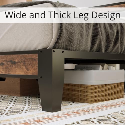 LIKIMIO Twin Bed Frames, Storage Headboard with Charging Station, Solid and Stable, Noise Free, No Box Spring Needed, Easy Assembly LIKIMIO