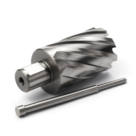 OSCARBIDE Annular Cutter 1-1/2 inch Cutting Diameter 2 inch Depth of Cut,3/4 inch Weldon Shank 2 Flat Mag Drill Bit with Pilot Pin for Magnetic Drill Press,1 Piece OSCARBIDE