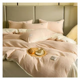 YUSIWOAL Bedding Set, Fabric Duvet Cover Set Solid Color Warm Plush Bed Cover Set Single Double King Size Quilt Cover,Summer Duvet Cover sets(C,King) YUSIWOAL
