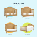 DaVinci Charlie 4-in-1 Convertible Crib in Honey | Greenguard Gold Certified DaVinci