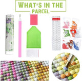 COGNOO Christmas Diamond Art Painting Kits,Diamond Art Kits for Adults Christmas,Christmas in The Style of Earthy Naturalism,White Background,Storybook Illustration,15.7x23.6 inch COGNOO