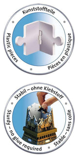 Ravensburger Eiffel Tower 216 Piece 3D Jigsaw Puzzle for Kids and Adults - 12556 - Easy Click Technology Means Pieces Fit Together Perfectly Ravensburger