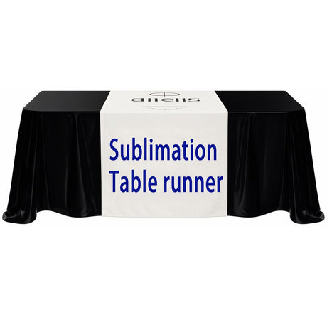 1 PCS Sublimation table banner 72" x 24" White 100% polyester table runner Sublimation Blanks personalized table runner with logo,Table Decor, Party Decor, Vendor Booth, Blank Banner (1 PCS) ARKBAODAN