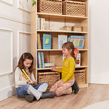 ECR4Kids Classic Bookcase, 60in, Adjustable Bookshelf, Natural ECR4Kids