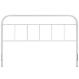 Modway Serena Rustic Farmhouse Style Steel Metal White Headboard Size, Queen Modway