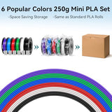 Dynta 3D Printer Filament 250g 53mm Spool - 1.75mm High Precision Regular PLA Compatible with FLASHFORGE, Bambu Lab A1, Creality Ender-3 V3, Black, White, Red, Green, Blue, Purple for Beginners Dynta