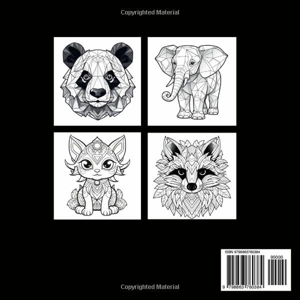 ANIMAL MANDALAS, coloring book for kids: 50 beautiful mandalas to relax your kids