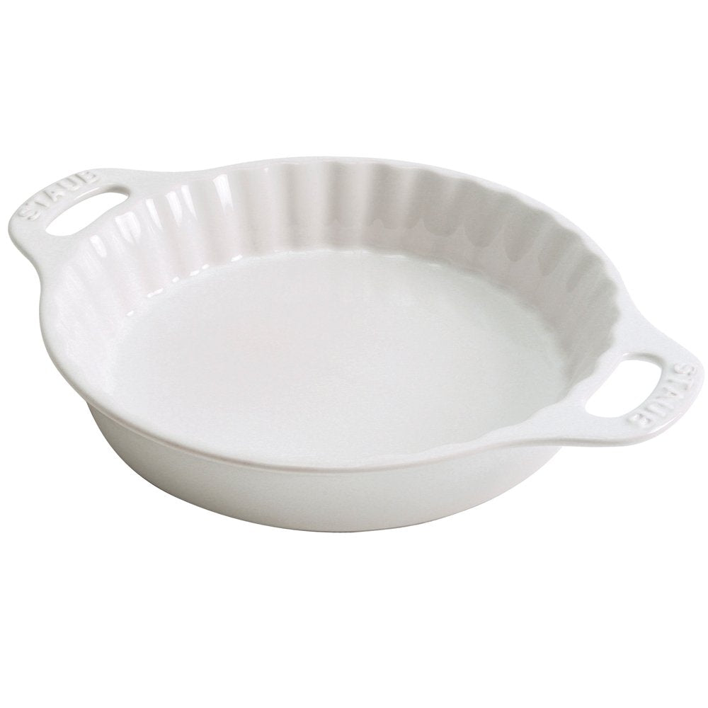 STAUB Ceramics Bakeware-Pie-Pans Dish, 9-inch, White STAUB