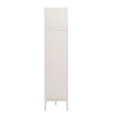 Modway Nolan Tall Arched Storage Display Cabinet in Ivory - 74 Inch Arch Bookshelf with Open and Closed Shelving - Modern Accent Cabinet for Living Room, Dining Room Modway
