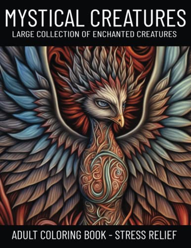 Mystical Creatures Coloring Book for Adults WoodArtSupply