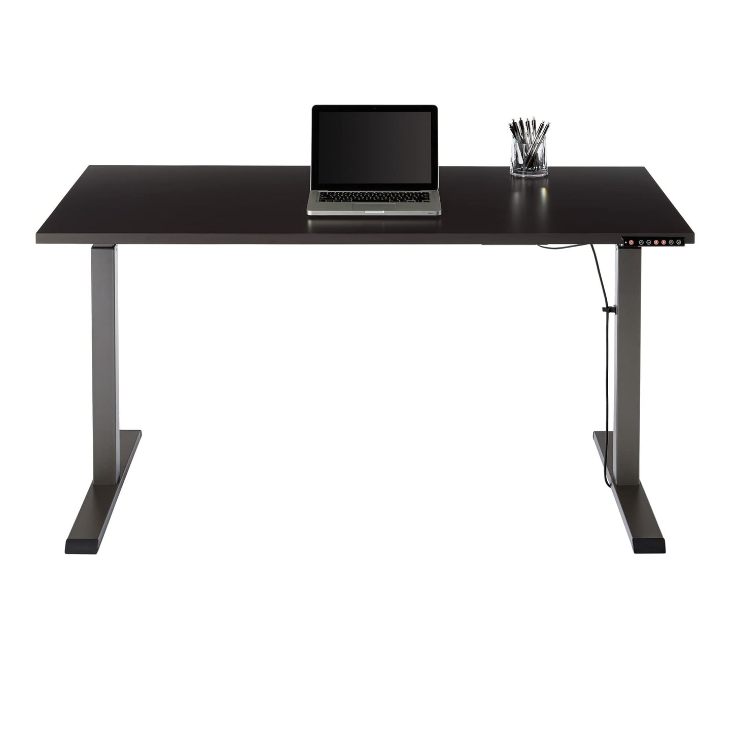 Realspace® Magellan Performance Electric 60" W Height-Adjustable Standing Desk, Espresso - WoodArtSupply