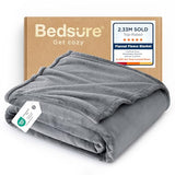 Bedsure GentleSoft Fleece Blanket Twin Size Grey - 300GSM Lightweight Plush Fuzzy Cozy Soft Warm Blanket for Bed, Sofa, Couch, Travel, Camping, 60x80 inches Bedsure