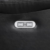 Lexicon Power Recliner Chair, Faux Leather Upholstered Home Theater Seating with LED Lighting, USB Charging Ports, Single Wall Hugger Reclining Chair for Living Room/Bedroom Easy Assembly, Black Lexicon