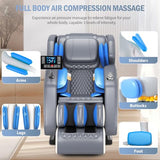 AOVOJRM Massage Chair Full Body- Zero GravityMassage Recliner with Air Pressure, 10 Fixed Massage Rollers, Heating, Foot Roller, Bluetooth Speaker for Home Office, for mom/dad (White) AOVOJRM