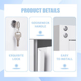 LUCYPAL Metal Wall Storage Cabinet with Shelves,Garage Wall Mounted Steel Storage Cabinet with Locking Doors for Garage,Home,Office,Kitchen,White LUCYPAL