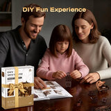 3DVASE Book Nooks for Adults, DIY Miniature Dollhouse Book Nook Kit, Model Kits Craft Kits for Adults, 3D Wooden Puzzle Book Nook Craft Bookshelf Decor, Adult Craft Kits Gift with Led Light