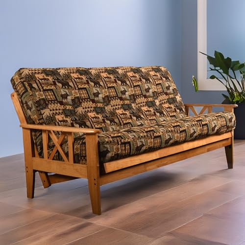 Futon Cover Only UpNorth Premium Fabric Collection Fits 6-8 inch Futon Mattress Full Size (Wildlife Resort) FutonX