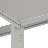 Global Industrial Adjustable Height Workbench C-Channel Leg, 48" W x 30" D, 1-3/4" Steel Square Edge, Gray Global Industrial