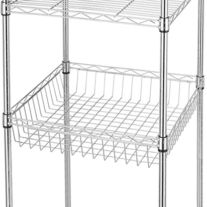 Finnhomy Heavy Duty 6 Tier Wire Shelving Unit with Wheels 18x18x72-inches 6 Shelves Storage Rack Thicken Steel Tube, Adjustable Shelving Rack for - WoodArtSupply