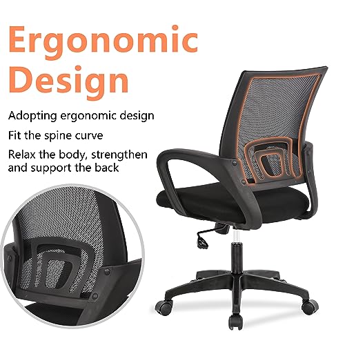 PayLessHere Home Office Chair Desk Computer Chair Adjustable Ergonomic Lumbar Support Armrest Executive with High Density Mesh 360 Degree Swivel Chair for Men Women Adults, Black PayLessHere
