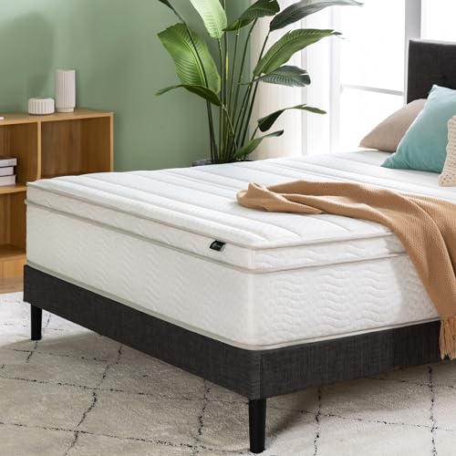 ZINUS 12 Inch Foam and Spring Hybrid Mattress [New Version], Full, Fiberglass Free, Medium Firmness, Durable Support, Certified Safe Foams & Fabric, Mattress in A Box ZINUS
