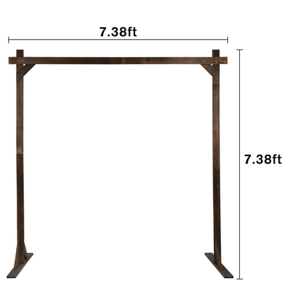 DearHouse Wooden Wedding Arch, 7.2FT Square Wooden Arch for Wedding Wood Arch Wedding Arbor Backdrop Stand for Ceremony Rustic Wedding Birthday Parties Indoor Outdoor Garden Decor - WoodArtSupply