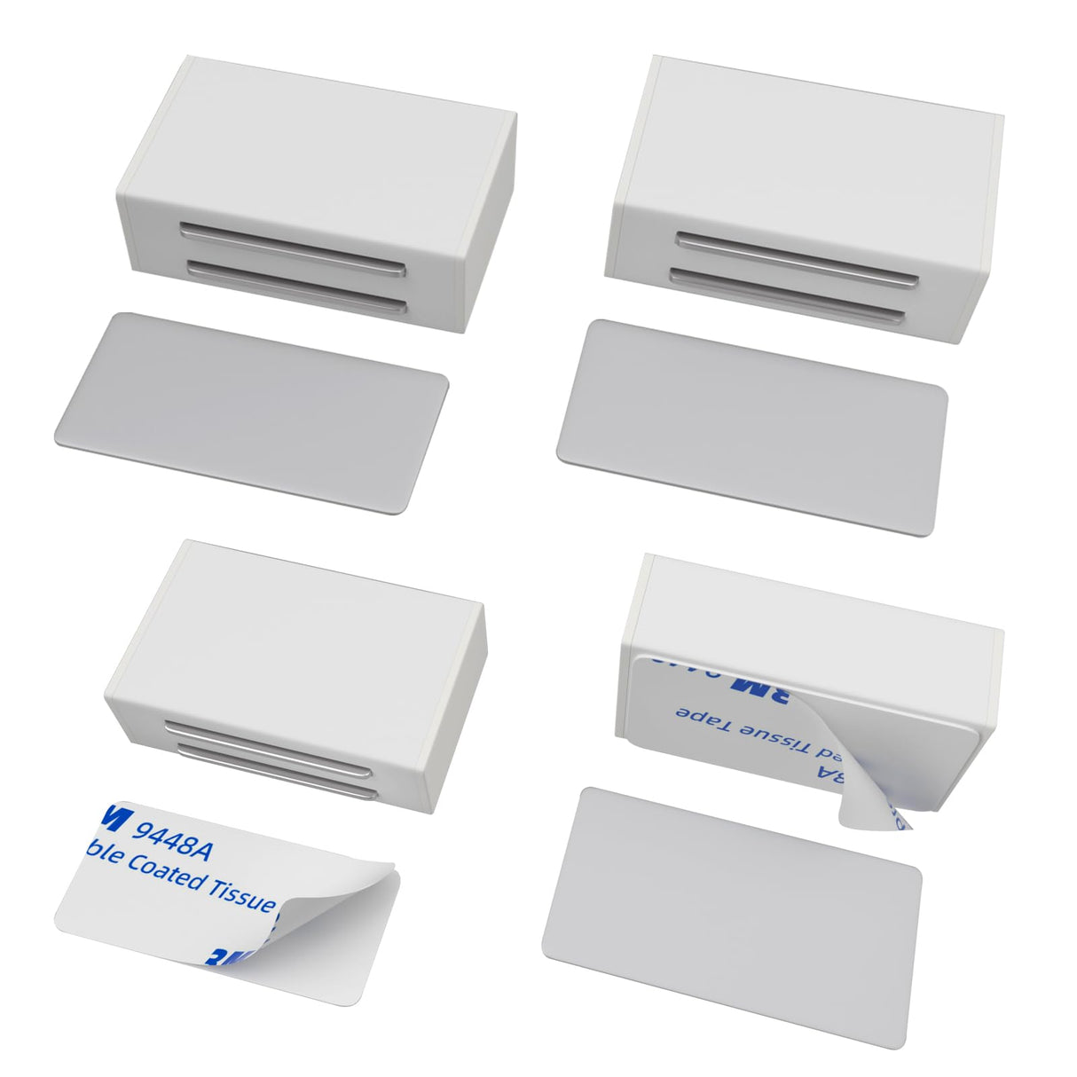 Jiayi Adhesive Magnetic Cabinet Door Catches 4 Pack Cabinet Door Magnet White Magnet Catch Cupboard Magnetic Catches Stainless Steel Kitchen Magnetic Latch for Drawer Wardrobe Closet Door Closing Jiayi