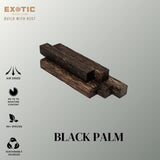 Exotic Wood Zone Black Palm Pen Blank, Wood Turning Supplies - Pen Making Material (3/4" x 3/4" x 6", 20 Pack) Exotic Wood Zone