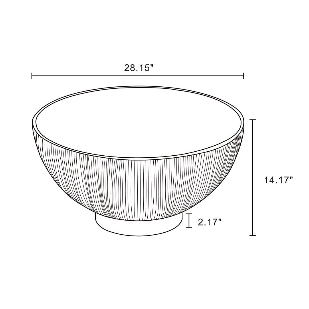 Manhattan Comfort Modern Anderson Coffee Table Upholstered in Cream Leatherette with Ceramic Faux Marble Tabletop Manhattan Comfort