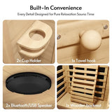 Rotihom 1-2 Person 6.3Ft Infrared Sauna, 7 Color Full Spectrum Wood Dry Sauna. Canadian Hemlock Indoor Saunas with 1745W 20Min Fast Heating & Music Speakers for Home & Gym (40" Lx36 Wx76 H) Rotihom