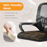 Sweetcrispy Home Office Managerial Executive Chair, Ergonomic Mesh Adjustable Swivel Mid-Back Computer Desk Chair with Comfortable Lumbar Support, Comfy Arms for Bedroom,Study Sweetcrispy