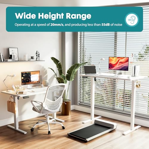 NEWBULIG Electric Standing Desk, Height Adjustable Sit Stand Up Desk, 40" X 24" Computer Workstation Rising Home Office Gaming Table with Memory Preset Splice Board, White NEWBULIG