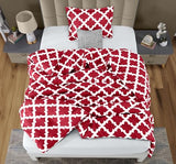 Twin Comforter Set 2 Piece Red by Utopia Bedding, Printed Comforters Twin Size, Bedding Comforters Sets, Down Alternative Soft Bed Set, 1 Comforter (64 x 88 inches) 1 Pillow Shams (20 x 26 inches) Utopia Bedding