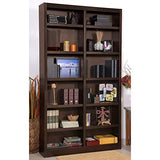 84" Espresso Double Wide Bookcase with 10 Adjustable Shelves & 2 Fixed Shelves by Concepts In Wood Concepts In Wood