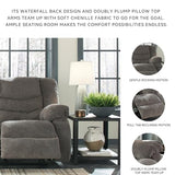 Signature Design by Ashley Tulen Modern Manual Pull Tab Rocker Recliner, Dark Gray Signature Design by Ashley