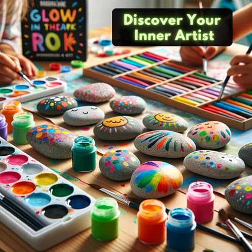 Spiggly Glow in The Dark Rock Painting Kit For Kids 6-12 | Arts and Crafts Painting Rocks for Kids | Kids Craft Paint Kits | Craft Activities Kits | Arts and Crafts Gifts for Boys Girls| Birthday Gift Spiggly